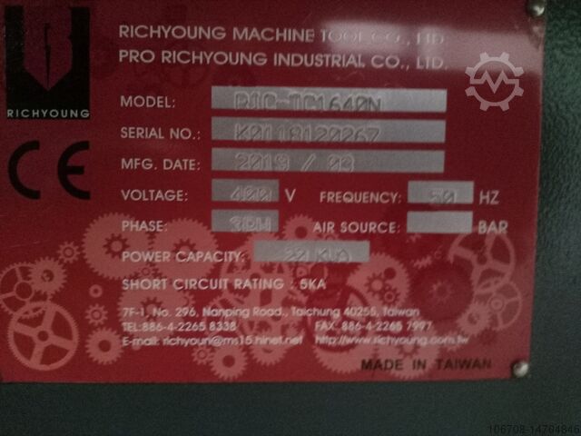 Lathe - cycle-controlled PRO RICHYOUNG RIC-TC1640N