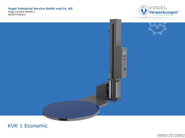 Halbautomatischer Palettenwickler KVK 1 Economic Drehteller 2250 mm Höhe
