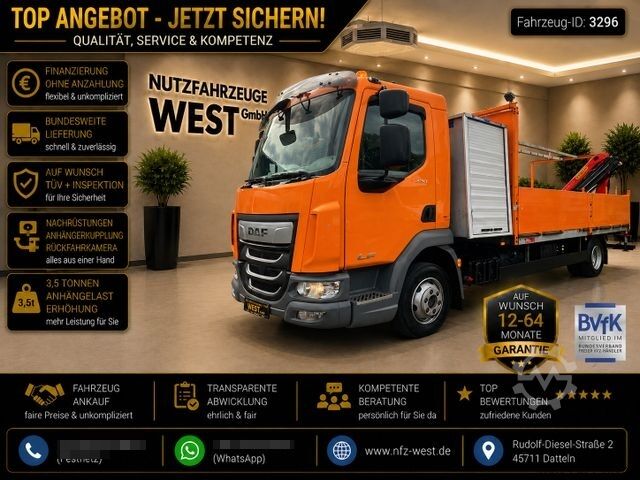 Pritschenwagen DAF LF 230*Palfinger Kran PK5.501 Solid+Funk+Greifer