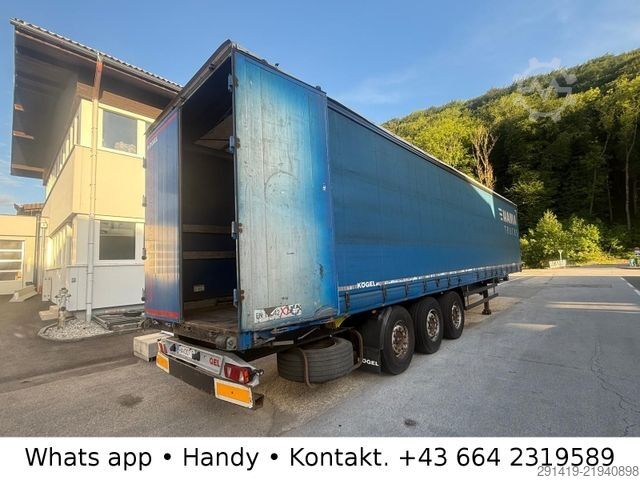 Open semitrailer with tarp KÖGEL S24 3-Achser Pritsche Plane Bj 2016