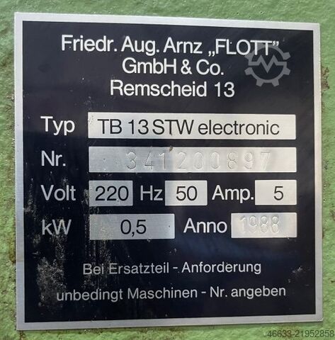 Bench drill Flott TB 13 STW electronic