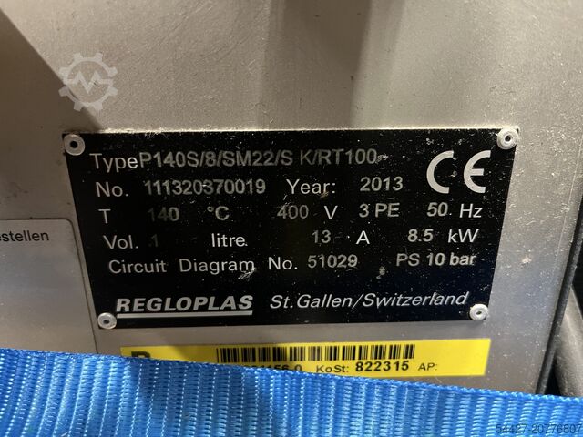 Temperiergerät Regloplas P140S/8/SM22/S K/RT100