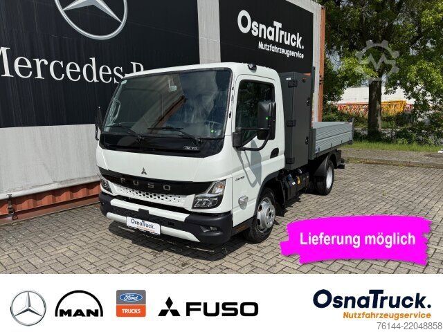 Transporter mit Kipper MITSUBISHI Canter 3C15 Hinterkipper+Box Klima,AHK 3,5t