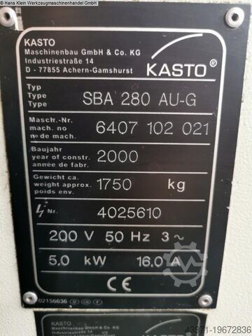Band Saw - Automatic - Horizontal KASTO SBA 280 AU-G