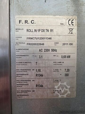 Roll-In trolley-type refrigeration cabinet F. R. C. ROLL IN 1P DX TN R1
