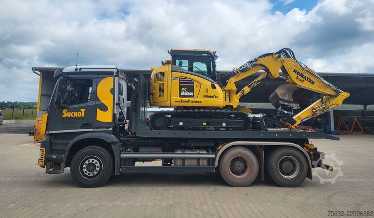 5.5m roll-off container / recessed wheel tracks Hitta 5,5m Abrollplattform/ Tieflader