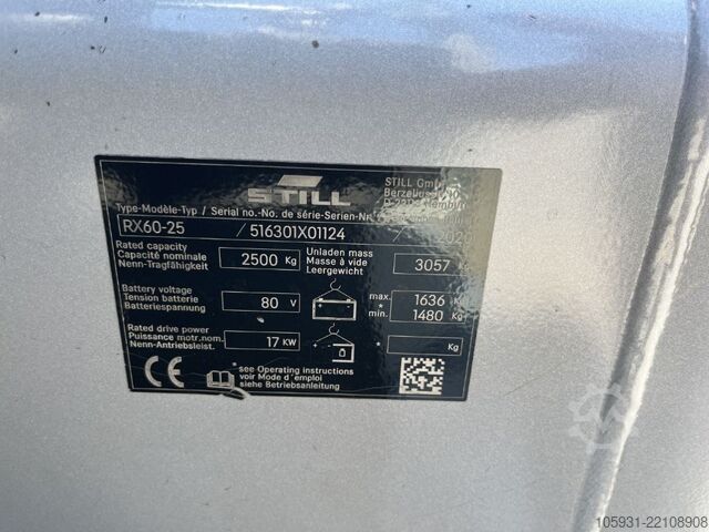 Electric 4-wheel forklift Still RX60-25