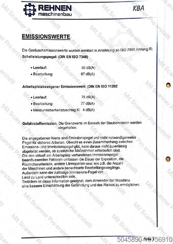 Edge sanding machine Rehnen KBA