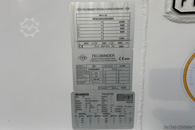Silo semitrailer FELDBINDER EUT 37.3