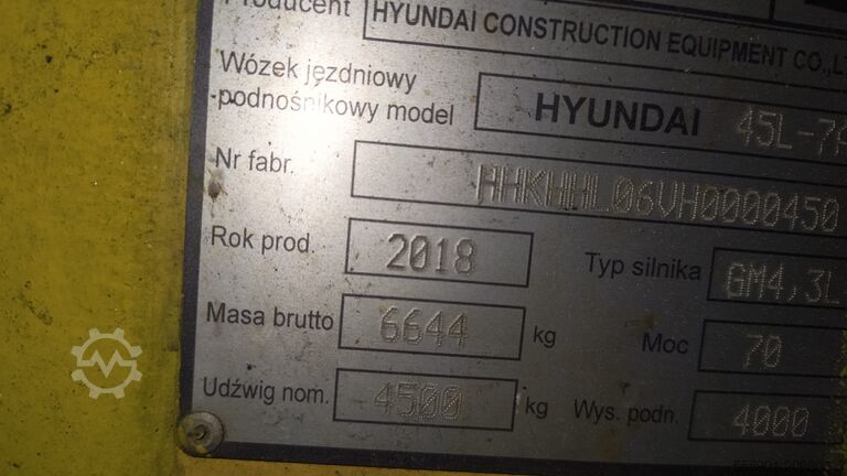 Forklift Hyundai 45L-7A