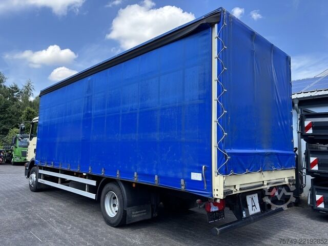 Flatbed truck with tarp man TGM 15.290 BL 4x2 BL Plane u. Spriegel Gardine
