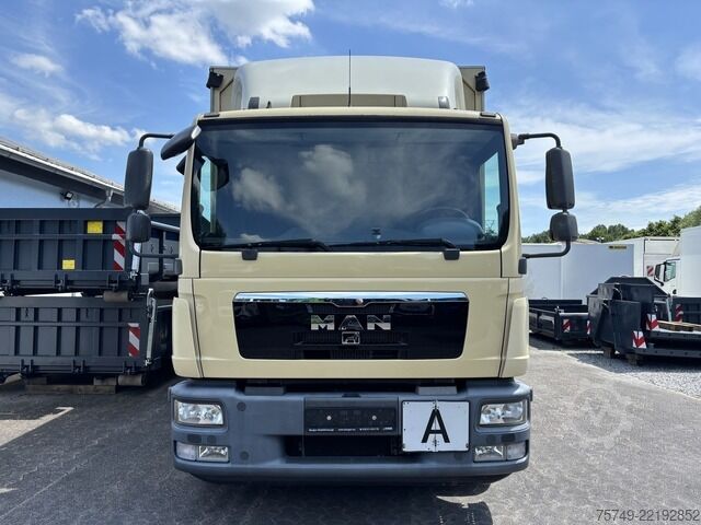 Flatbed truck with tarp man TGM 15.290 BL 4x2 BL Plane u. Spriegel Gardine