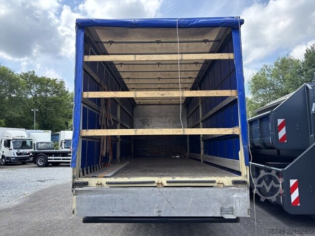 Flatbed truck with tarp man TGM 15.290 BL 4x2 BL Plane u. Spriegel Gardine