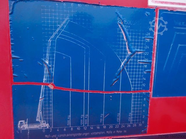 Truck-mounted crane van MAN 8.180  TGL + Böcker AK 32 Meter Dachdeckerkran
