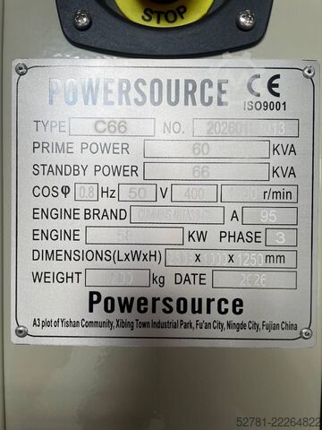 Generator set Cummins 4BTA3.9-G2 - 66 kVA Generator - DPX-19833