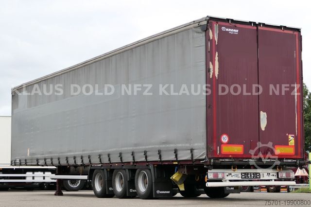 Open semitrailer with tarp KRONE Pritsche Plane XL MegaLiner BWP Edscha Bordwände
