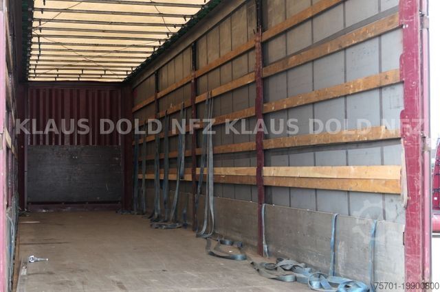 Open semitrailer with tarp KRONE Pritsche Plane XL MegaLiner BWP Edscha Bordwände