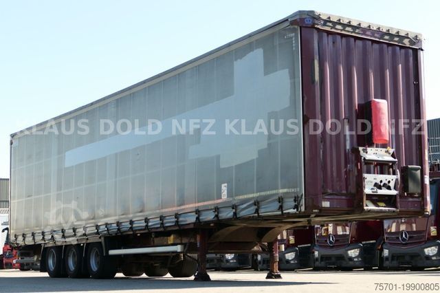 Open semitrailer with tarp KRONE Pritsche Plane XL MegaLiner BWP Edscha Bordwände
