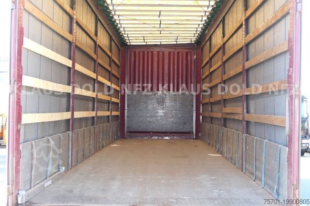 Open semitrailer with tarp KRONE Pritsche Plane XL MegaLiner BWP Edscha Bordwände