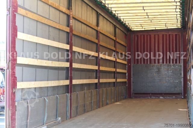 Open semitrailer with tarp KRONE Pritsche Plane XL MegaLiner BWP Edscha Bordwände