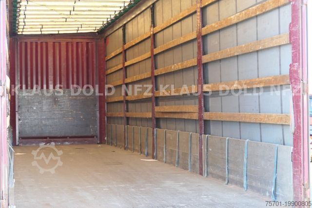 Open semitrailer with tarp KRONE Pritsche Plane XL MegaLiner BWP Edscha Bordwände