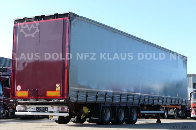 Open semitrailer with tarp KRONE Pritsche Plane XL MegaLiner BWP Edscha Bordwände