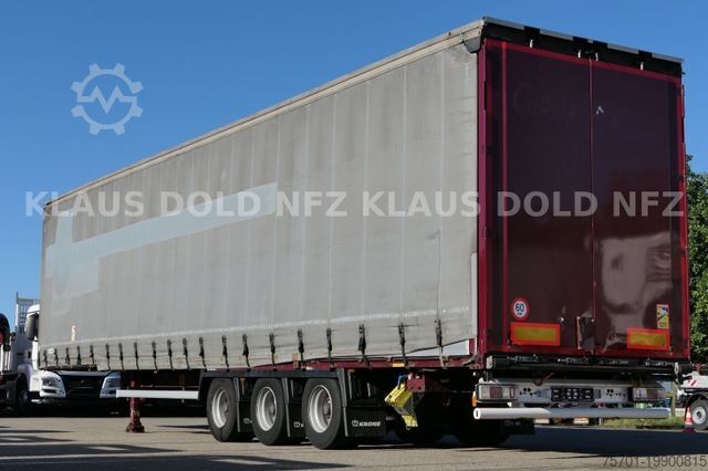 Open semitrailer with tarp KRONE Pritsche Plane XL MegaLiner BWP Edscha Bordwände