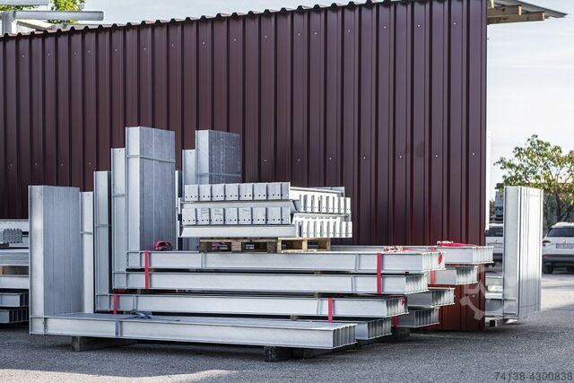 Cantilever rack 4 Stück Kragarmregal-Ständer einseitig Höhe 3 m / Nutztiefe 1,2 m / Länge 4 m