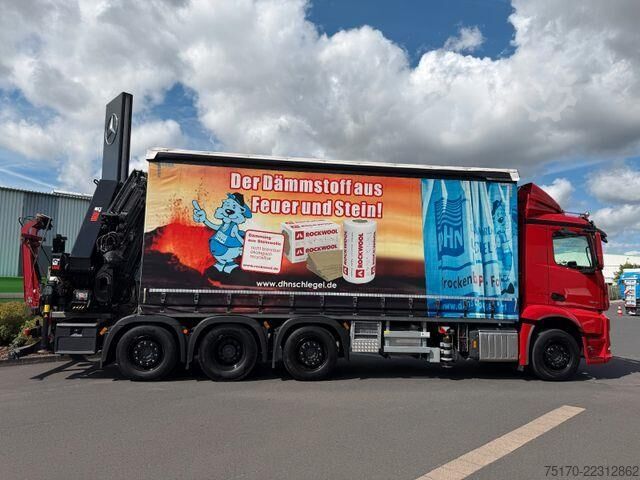 Crane truck Mercedes-Benz Actros 3645 8x2/6 Hiab 358 E-5 Jib 70X-3 Hubdach