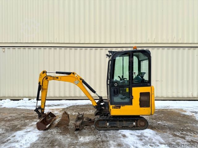 Minibagger JCB 16C-1 /2022 BJ/1.397 H/verbr. Laufwerk/2xLöffel
