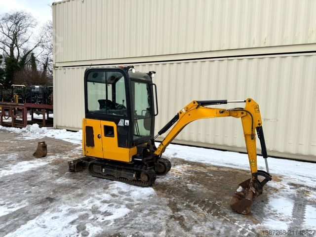 Minibagger JCB 16C-1 /2022 BJ/1.397 H/verbr. Laufwerk/2xLöffel