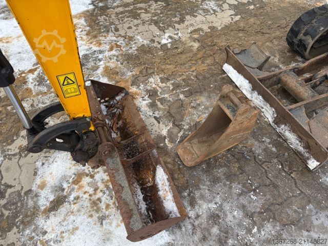 Minibagger JCB 16C-1 /2022 BJ/1.397 H/verbr. Laufwerk/2xLöffel