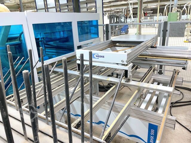 Bearbeitungszentrum mit Durchlauf Weeke Optimat BHX 500