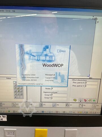 Bearbeitungszentrum mit Durchlauf Weeke Optimat BHX 500