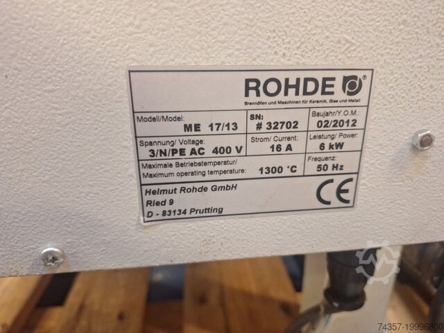 Brennofen Rohde ME 17/13 Rohde ME 17/13