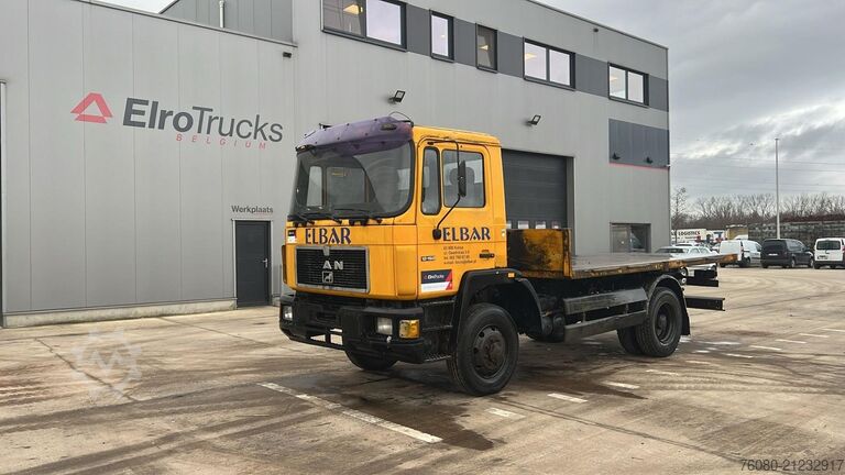 Plattformanhänger MAN 12.192 (MANUAL PUMP / 4X4 / POMPE MANUELLE / GR...