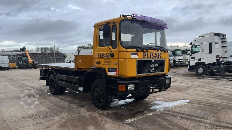 Plattformanhänger MAN 12.192 (MANUAL PUMP / 4X4 / POMPE MANUELLE / GR...