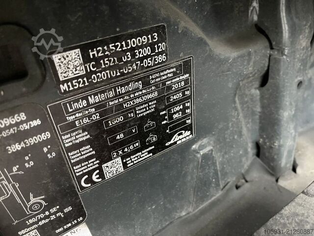 Elektro 3 Rad-Stapler Linde E16L-02