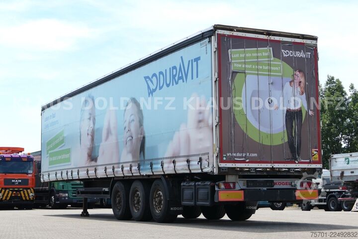 Open semitrailer with tarp KÖGEL S24-1 Pritsche Plane 94 m³ Liftachse safety-roof
