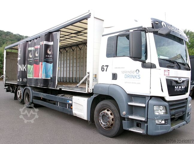 LKW mit Pritsche & Plane MAN 26.360 TGs*9 m SafeServer*2,5 to LBW*Lift/Lenk