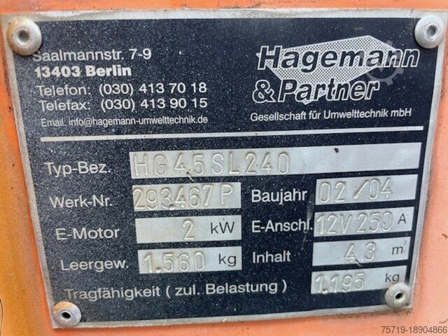 Müllwagen Mercedes-Benz Sprinter 413 CDI Hagemann 4,5SL