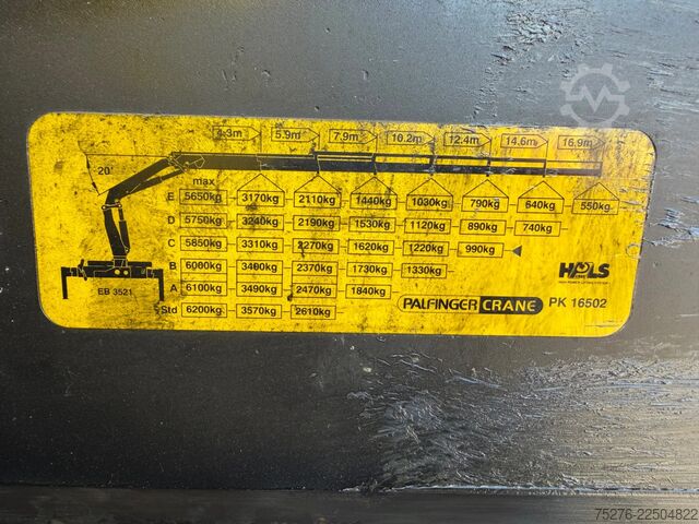 Crane truck DAF CF 75.310 6x2 Palfinger PK 16502 Euro 5