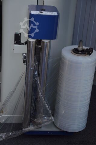 Semi-automatic pallet wrapper KVK 1A mit Ausschnitt für Hubwagen- elektromagnetischer Bremse