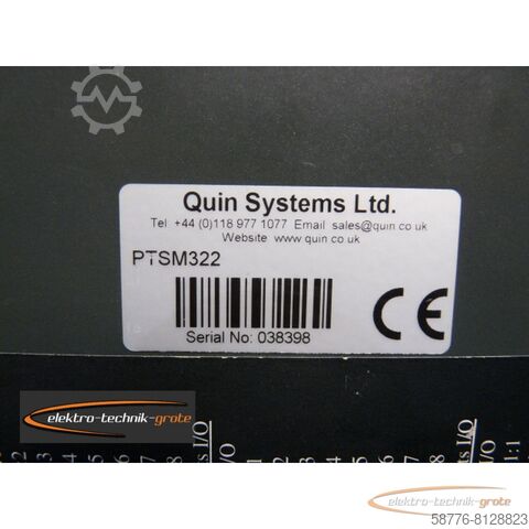 Quin Systems Ltd. Component Quin Systems Ltd. Quin Systhems PTSM322 SN: 038398 Mini Machine Manager