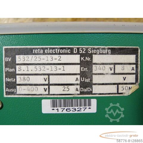 Component Reta BV 532/25-13-2 Regler