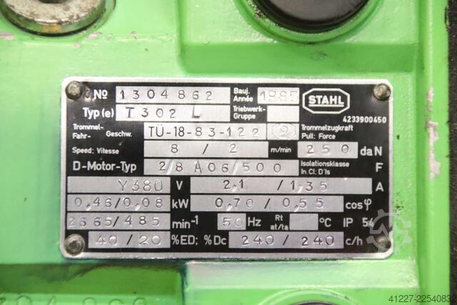 Chain hoist with chassis 500 kg Stahl T 302 L