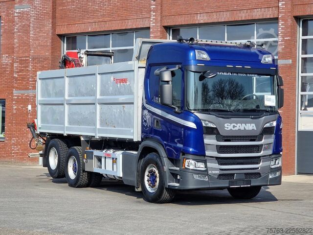 Tipper with crane Scania G500 6x2 - Tipper + Palfinger epsilon M110L - R...