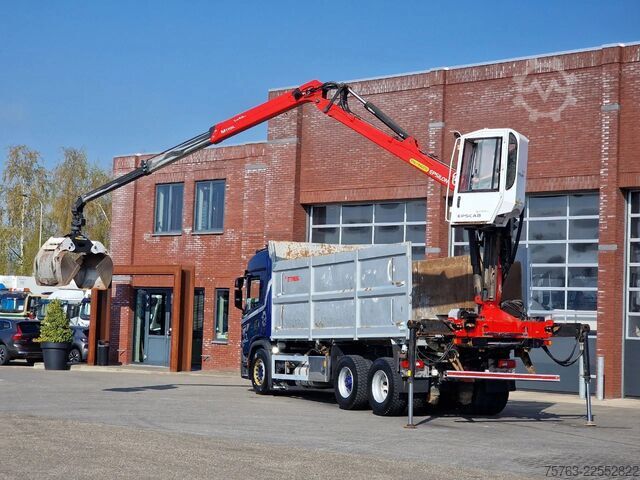 Tipper with crane Scania G500 6x2 - Tipper + Palfinger epsilon M110L - R...