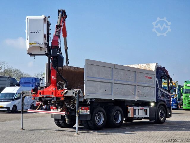Tipper with crane Scania G500 6x2 - Tipper + Palfinger epsilon M110L - R...
