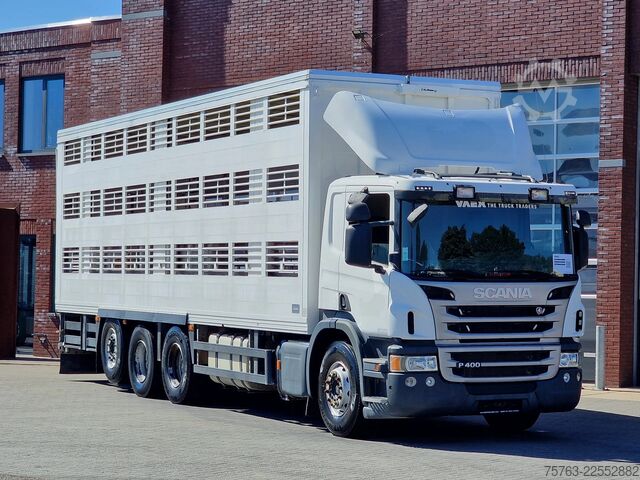 Viehtransport Scania P400 8x4*4 - 2/3 deck livestock Guiton 29.78M2 ...